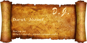Durst József névjegykártya