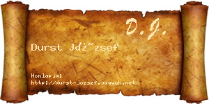 Durst József névjegykártya