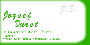 jozsef durst business card